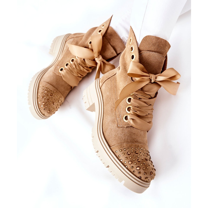 Lewski Shoes Botas de camurça de trabalho Sapatos Lewski amarrados 3069 areia marrom 2