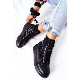 Lewski Shoes Sapatos de couro esportivos Lewski 3034 preto Camo 1