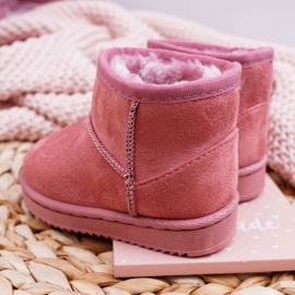 FR1 Botas quentes de neve infantil rosa escuro Gooby 2