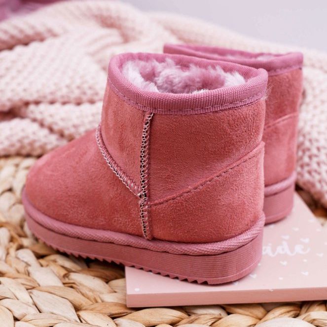 FR1 Botas quentes de neve infantil rosa escuro Gooby 2