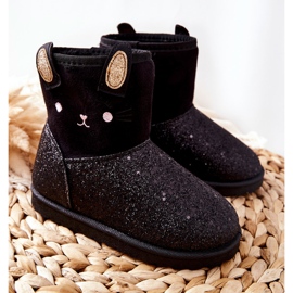 Vinceza Botas de neve infantis pretas da Coreris preto 1