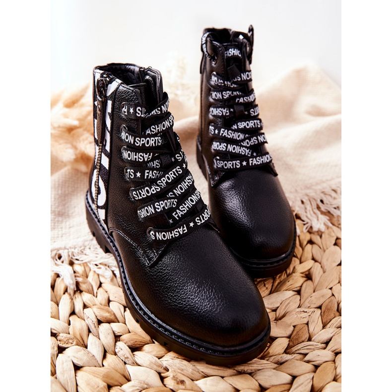 Vinceza Botas infantis Trabalhadores Pomeroy Preto 1