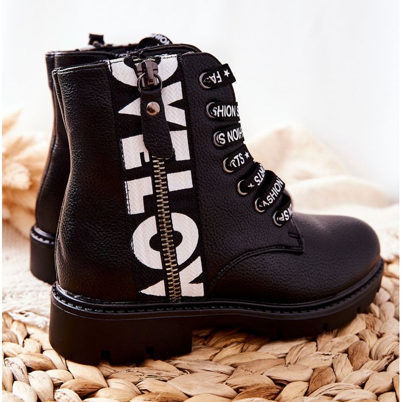 Vinceza Botas infantis Trabalhadores Pomeroy Preto 2