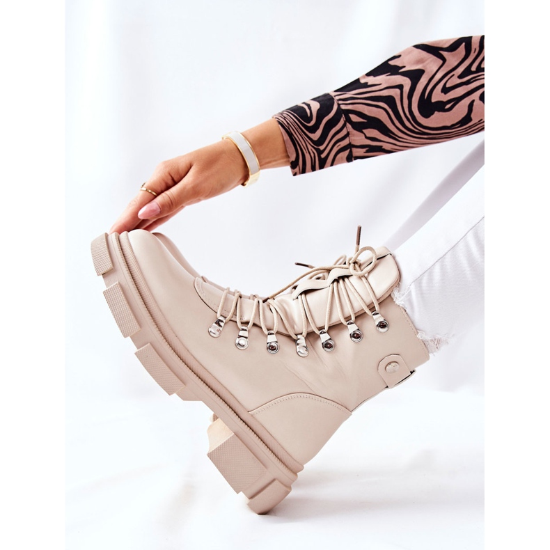 FI1 Armadilhas de botas quentes femininas bege perfeito 2