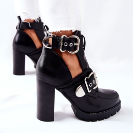 Botas em fivela preta Bramshall Post preto 1