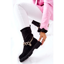 FB2 Botas pretas de camurça Hellio preto 1