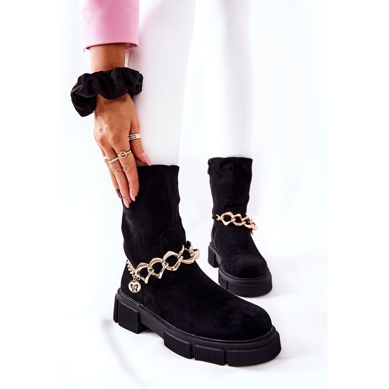 FB2 Botas pretas de camurça Hellio preto 2