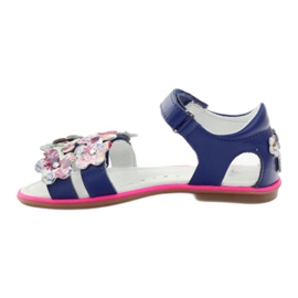 Bartek Sandalki Gladiatikki 16168 Cornualha decorada com flores azul 2 Bartek Sandalki Gladiatikki 16168 Cornualha decorada com flores azul 2