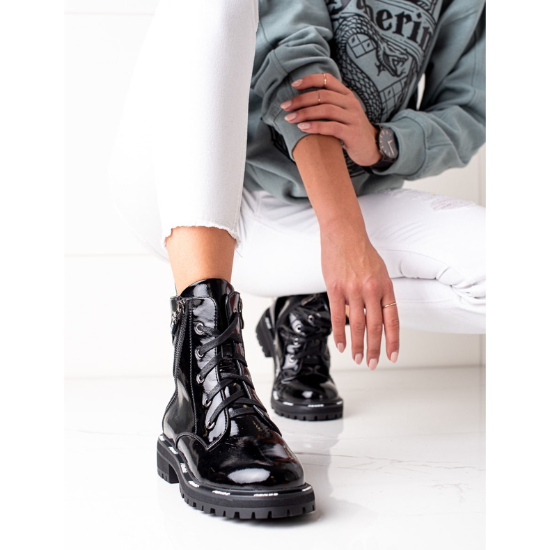 Botas de couro Artiker preto 1