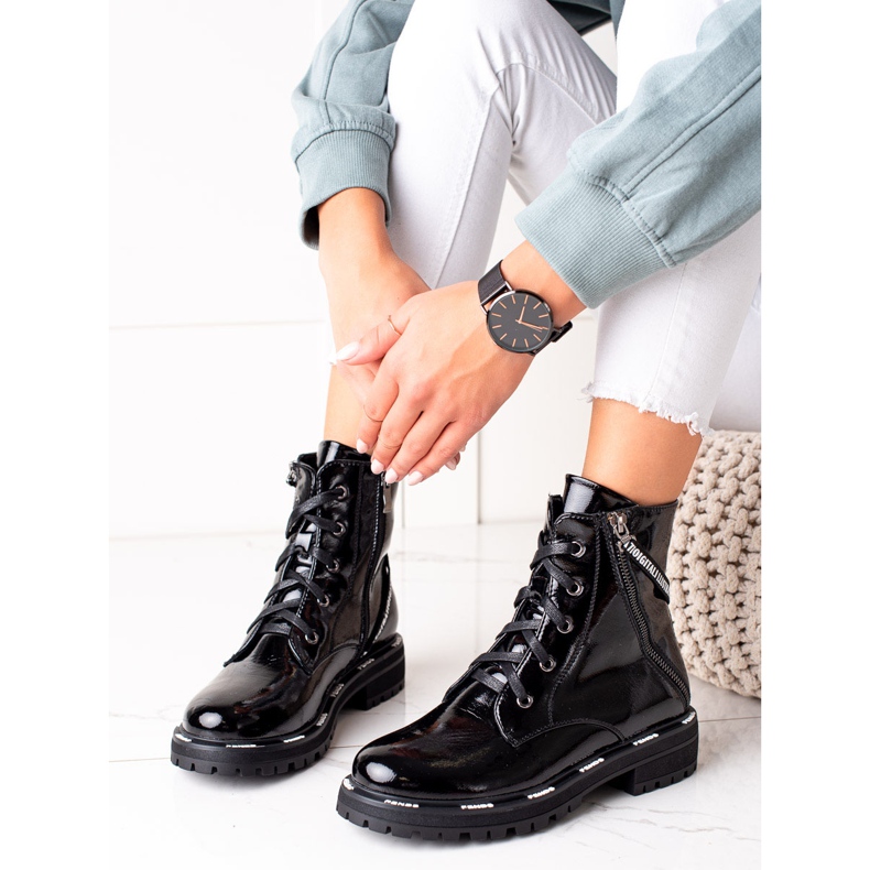 Botas de couro Artiker preto 2