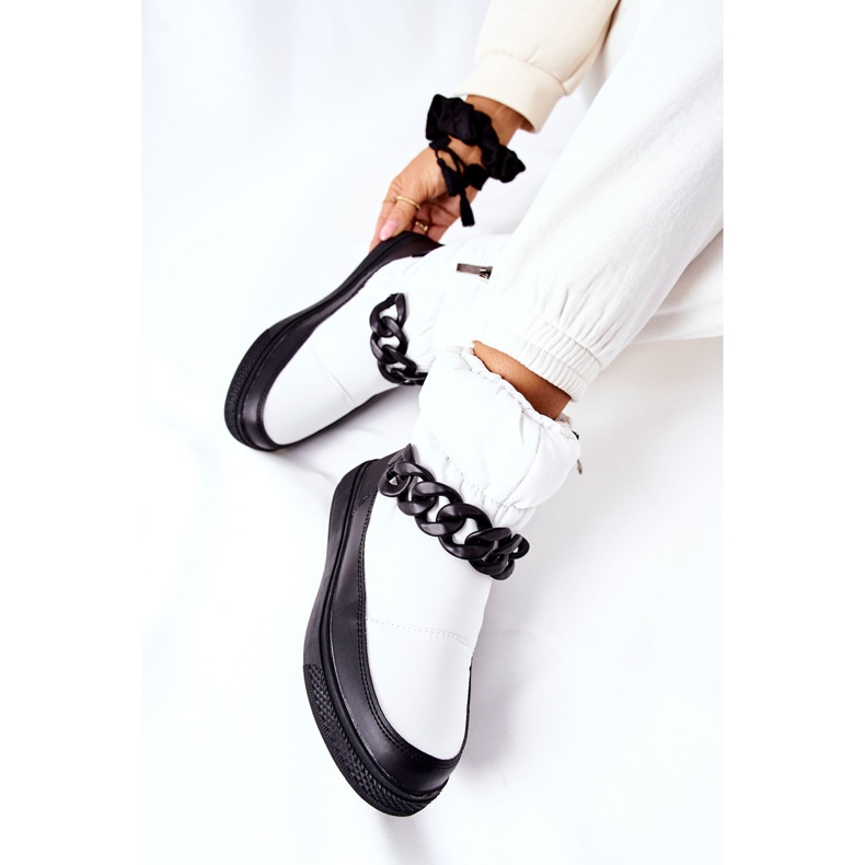 S.Barski Botas de neve quentes femininas de Khariche branco 1