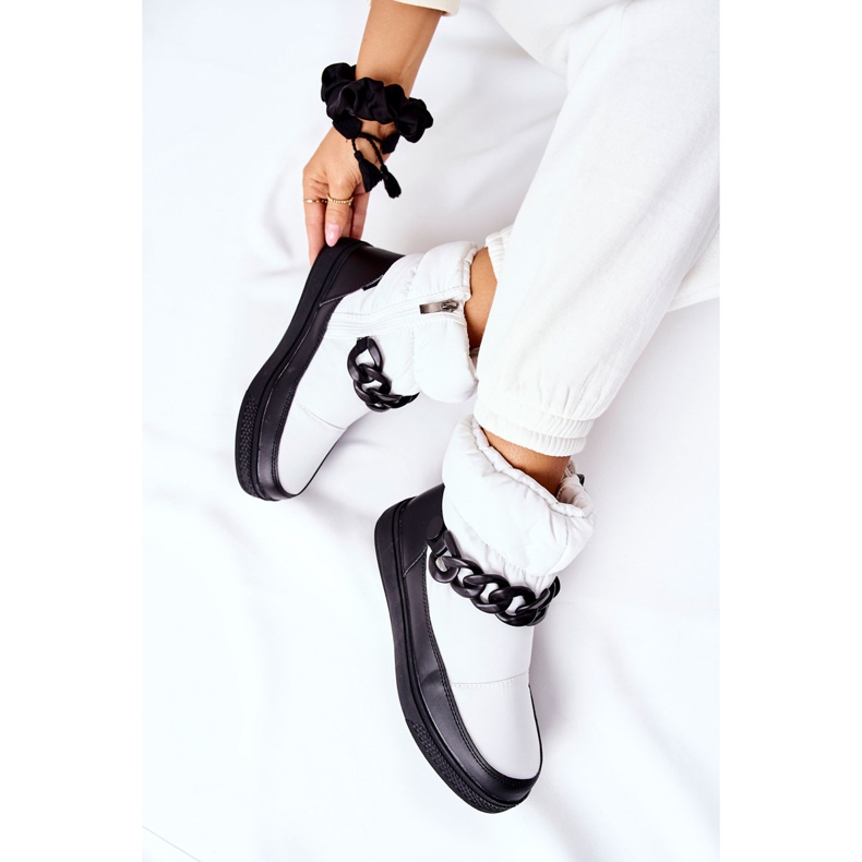 S.Barski Botas de neve quentes femininas de Khariche branco 2