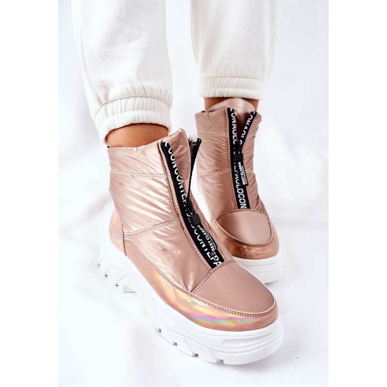 Vinceza Botas Echowen Douradas Trappers Femininas dourado 1