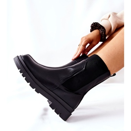 Vinceza Botas quentes femininas pretas Nikiera preto 2