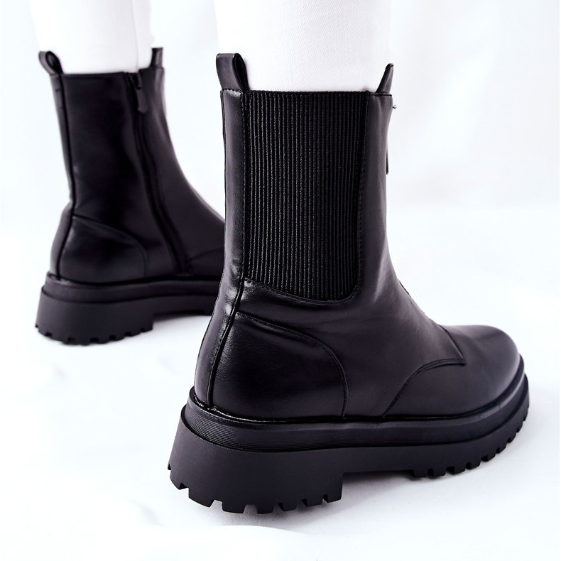 Vinceza Botas Assuh pretas quentes femininas preto 1