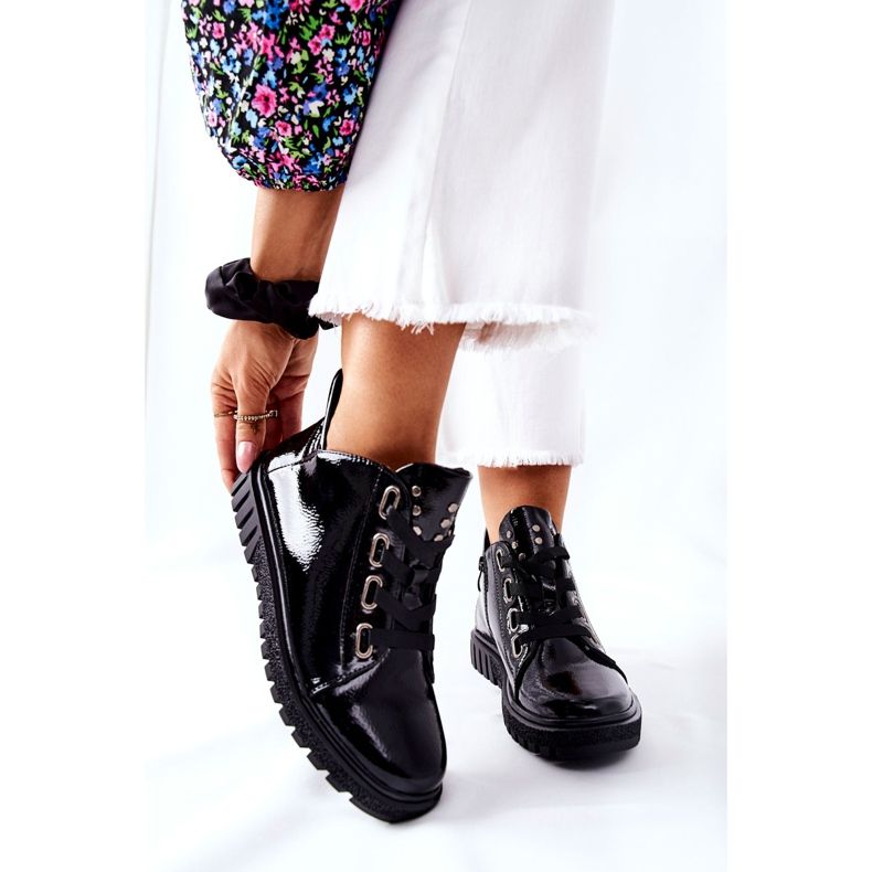 Sapatos Lacados Sergio Leone PB210 Preto 1