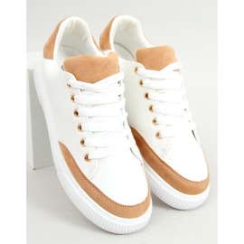 Tênis feminino branco 6110 Khaki cáqui 1