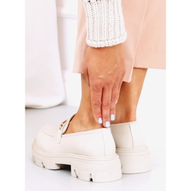 Mocassins com sola grossa YY11 Bege 1