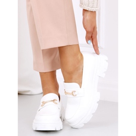 Branco YY11 Mocassins brancos com sola grossa 1 Branco YY11 Mocassins brancos com sola grossa 1
