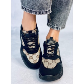 Isla Black Trainers bege preto 1