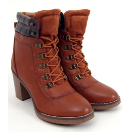 Botas Zuzu Camel de salto alto castanho 2