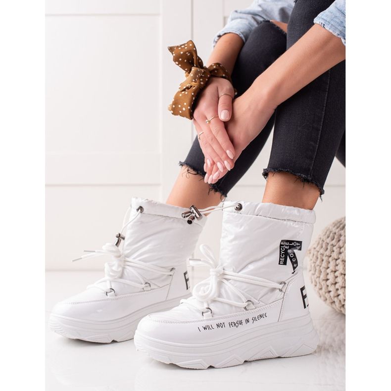 Botas de neve cintilantes VINCEZA branco 1