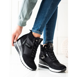 W. Potocki Tênis em cunha Potocki preto 1