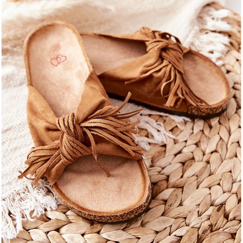 FW1 Chinelos Camel Taryne Cork Sole marrom 2