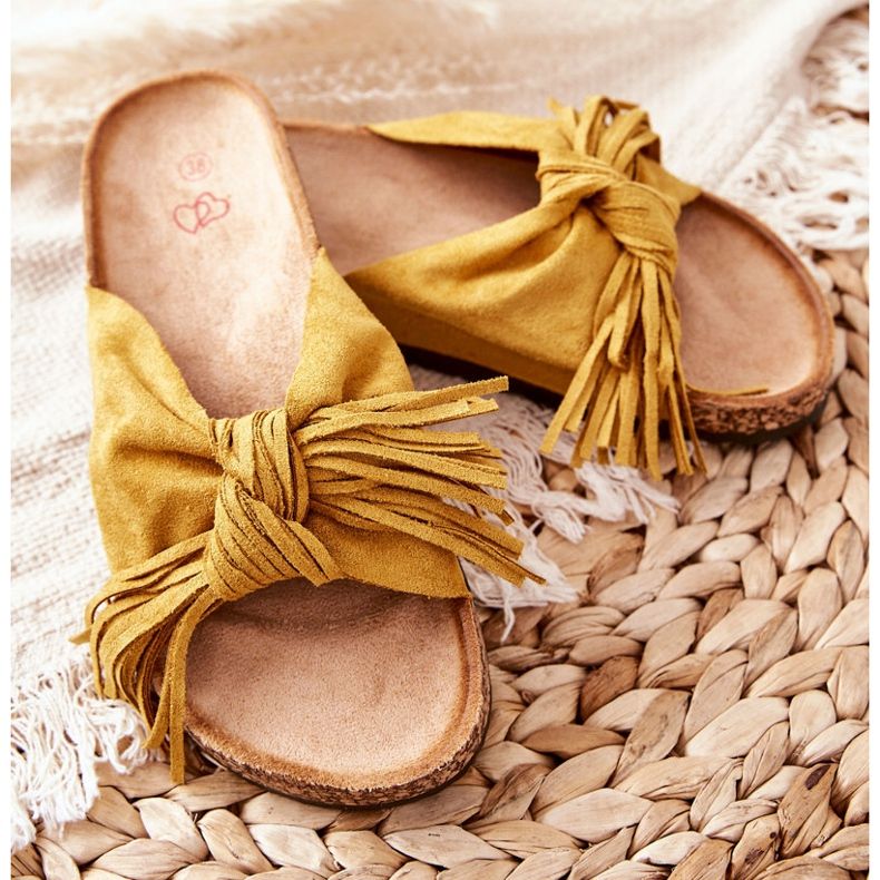 FW1 Chinelos com solado amarelo Taryne Cork 2