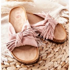 FW1 Chinelos Taryne rosa com sola de cortiça 2