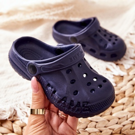 Flameshoes Chinelos para crianças em casa de crocs azul marinho 1
