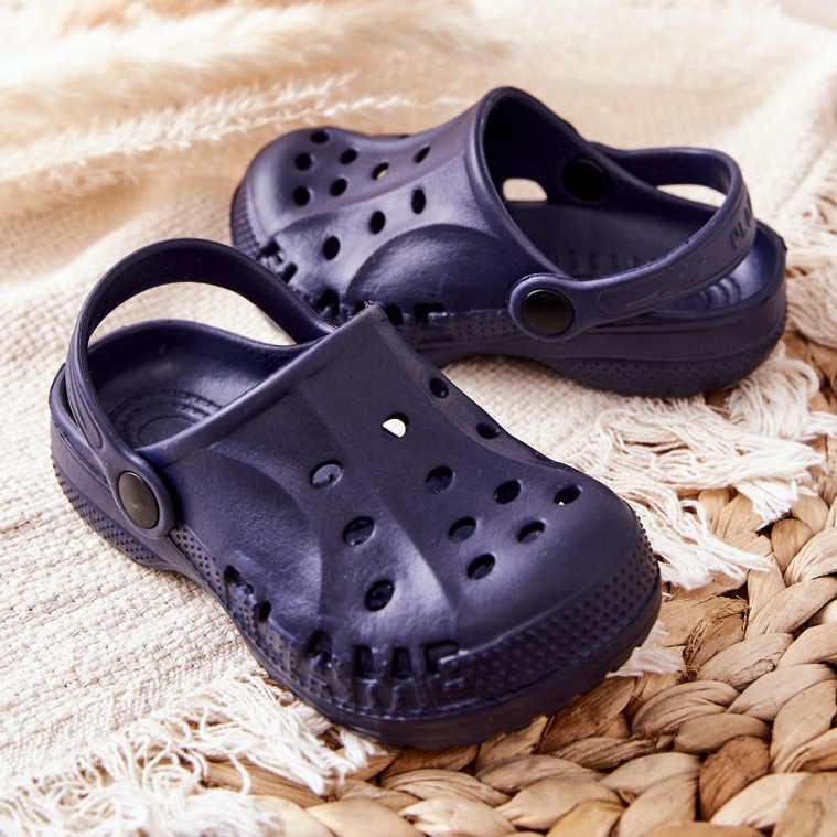 Flameshoes Chinelos para crianças em casa de crocs azul marinho 2