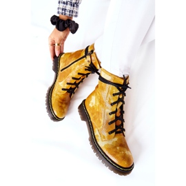 Botas femininas Glany Workers Maciejka Amarelo 01609-47 1