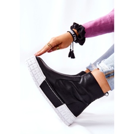 Maciejka Botas De Couro Na Plataforma Preta 05216-01 preto 2