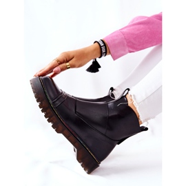 PM1 Botas pretas Milie Jodhpur com costura colorida preto 2