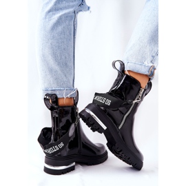 PS1 Botas Quentes Couro Lacado Com Zíper Preto Cortona 2 PS1 Botas Quentes Couro Lacado Com Zíper Preto Cortona 2