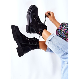 POTOCKI Trabalhadores de botas de couro amarradas de preto à sua maneira! 2