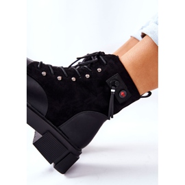 POTOCKI Trabalhadores de botas de couro amarradas de preto à sua maneira! 1