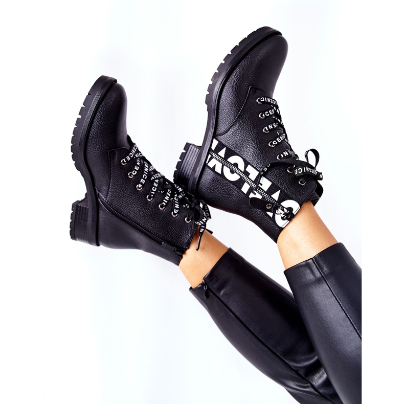 POTOCKI Trabalhadores de botas de couro em zíper preto Henri 2