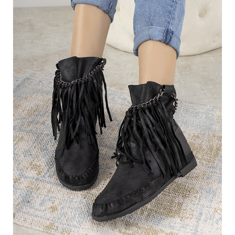 Botas femininas negras no estilo boho Maral preto 1