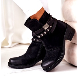 PS1 Botas Quentes De Salto Alto Preto Effie 1