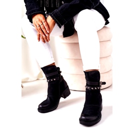 PS1 Botas Quentes De Salto Alto Preto Effie 2