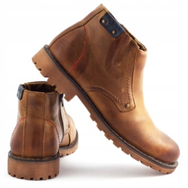 Olivier Botas masculinas 815 vermelhas castanho 3