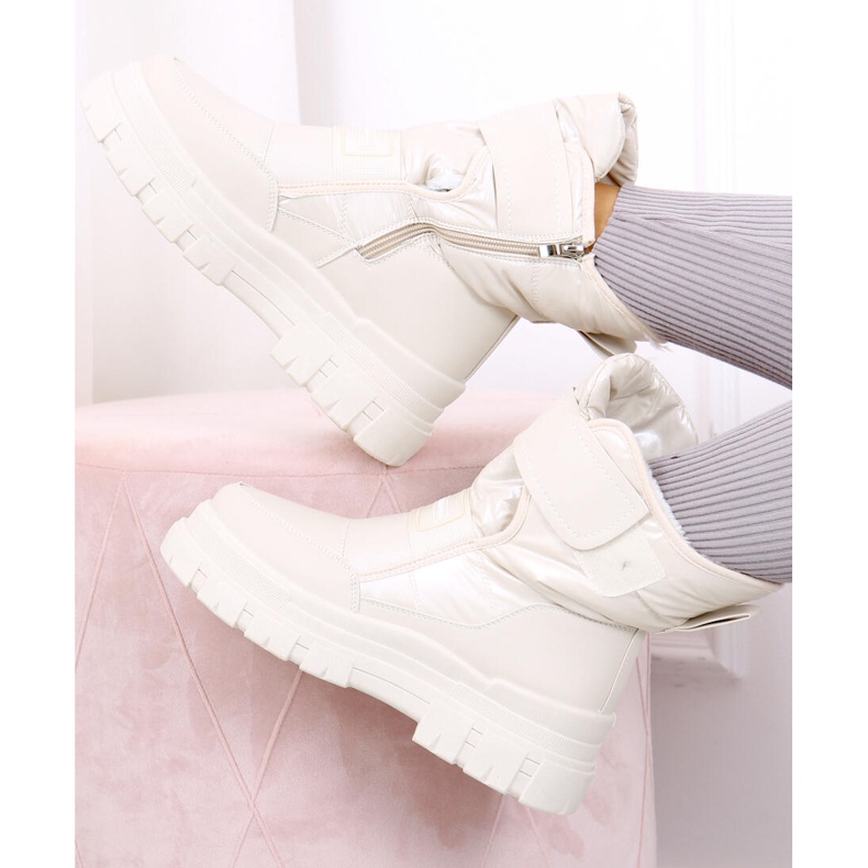 Botas de neve femininas Elza Beige bege 1