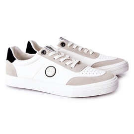 Tênis de couro masculino Big Star II174009 branco-bege 1