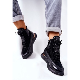 POTOCKI Tênis esportivos de couro preto chocci preto 2