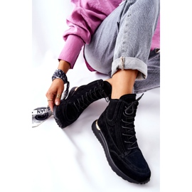 POTOCKI Tênis esportivos de camurça alta Black Chocci preto 1