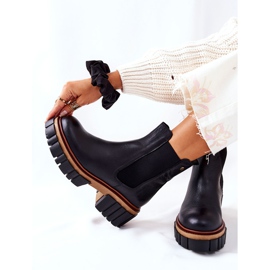 Botas de trabalho de couro preto Maciejka 05312-01 2