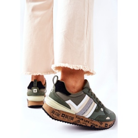 Calçados esportivos femininos Big Star II274299 Khaki cáqui verde 1