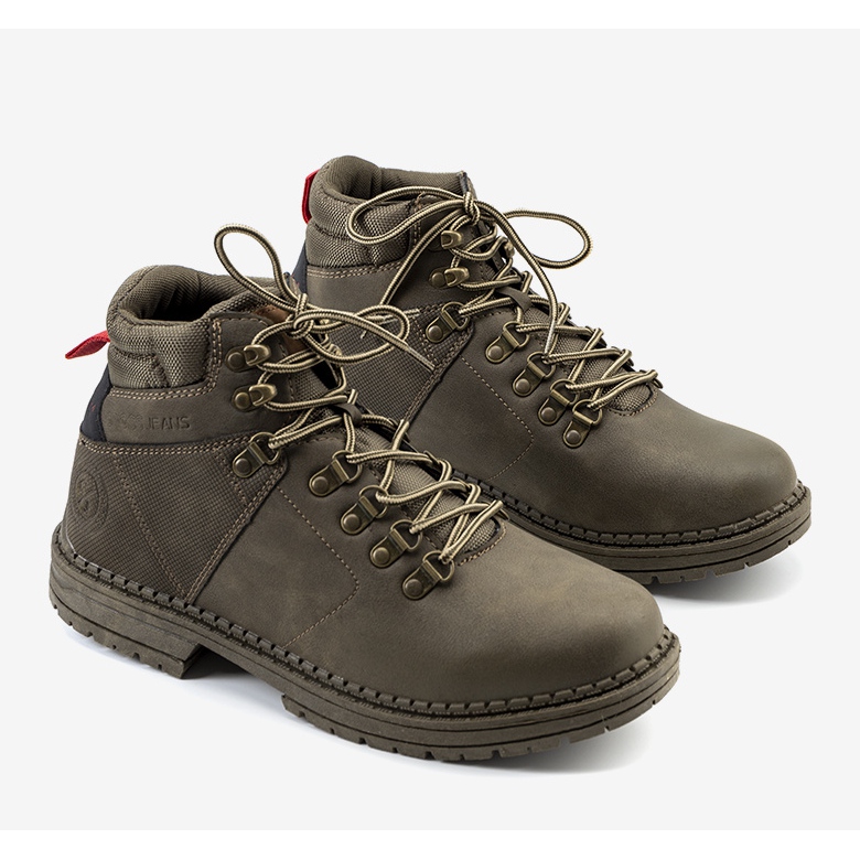 Cross Jeans Sapatos de trekking de Jeans Chapa para homens verdes 1